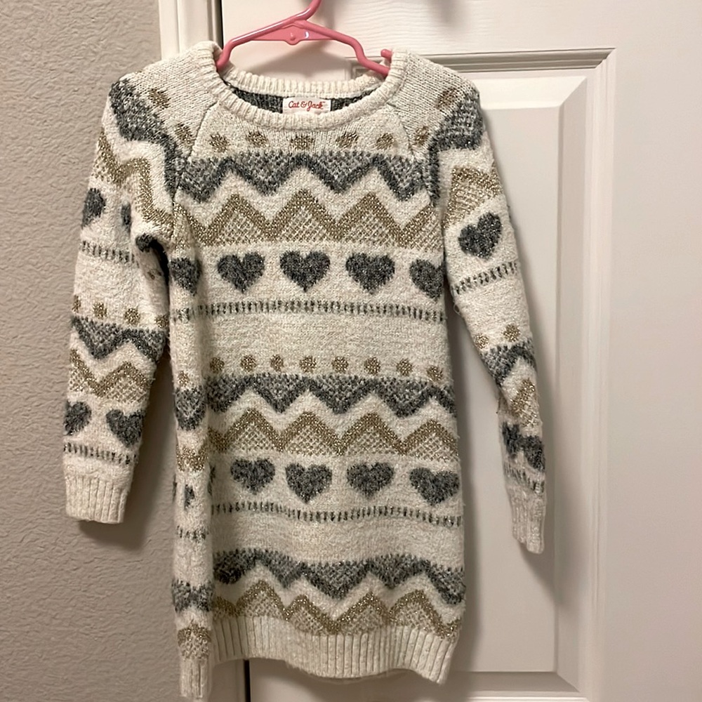 Excellent condition.  Gold, Grey and cream girls dress size 3T SFPF